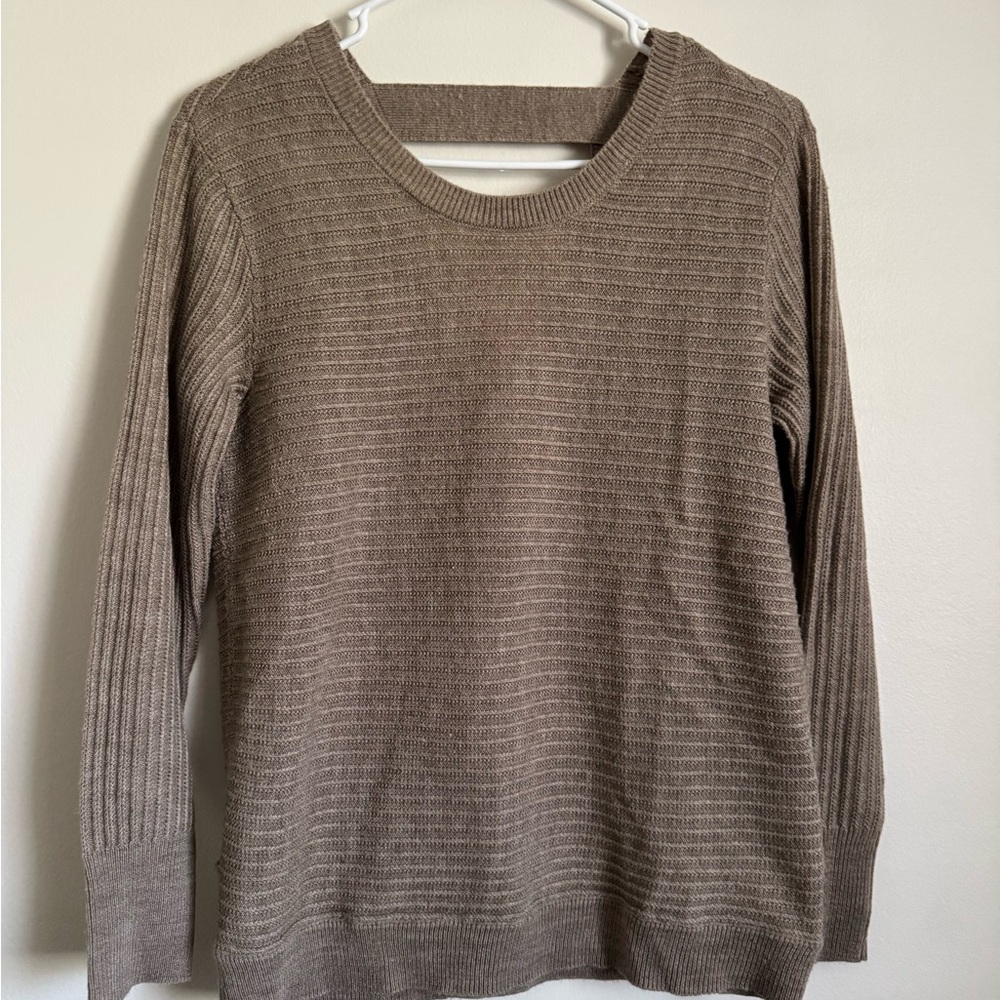 Soho Jeans Ribbed Sweater with Open Crossed Back